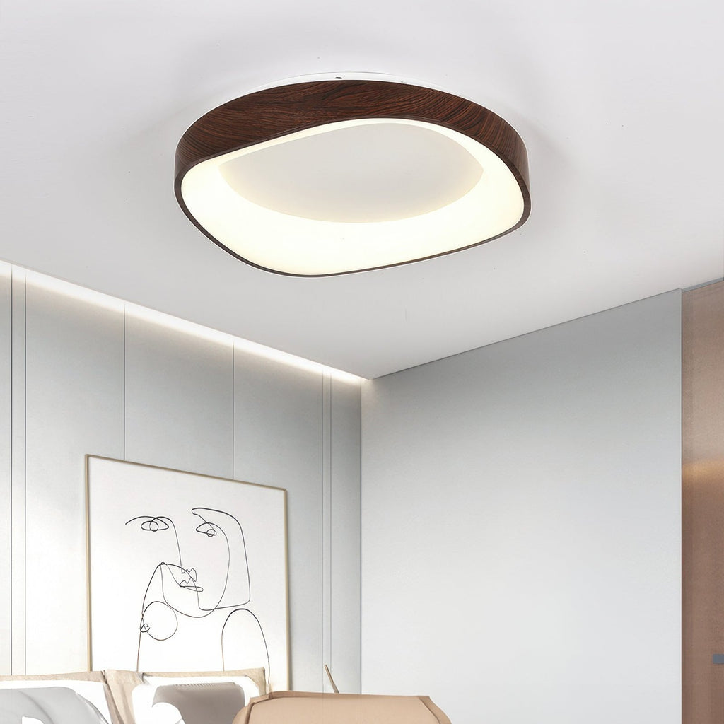 Wood Grain Ceiling Light – Nordic Flush Mount