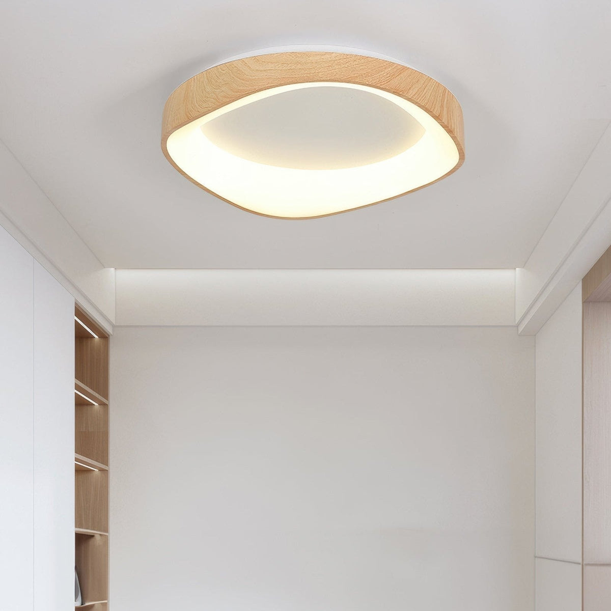 Wood Grain Ceiling Light – Nordic Flush Mount