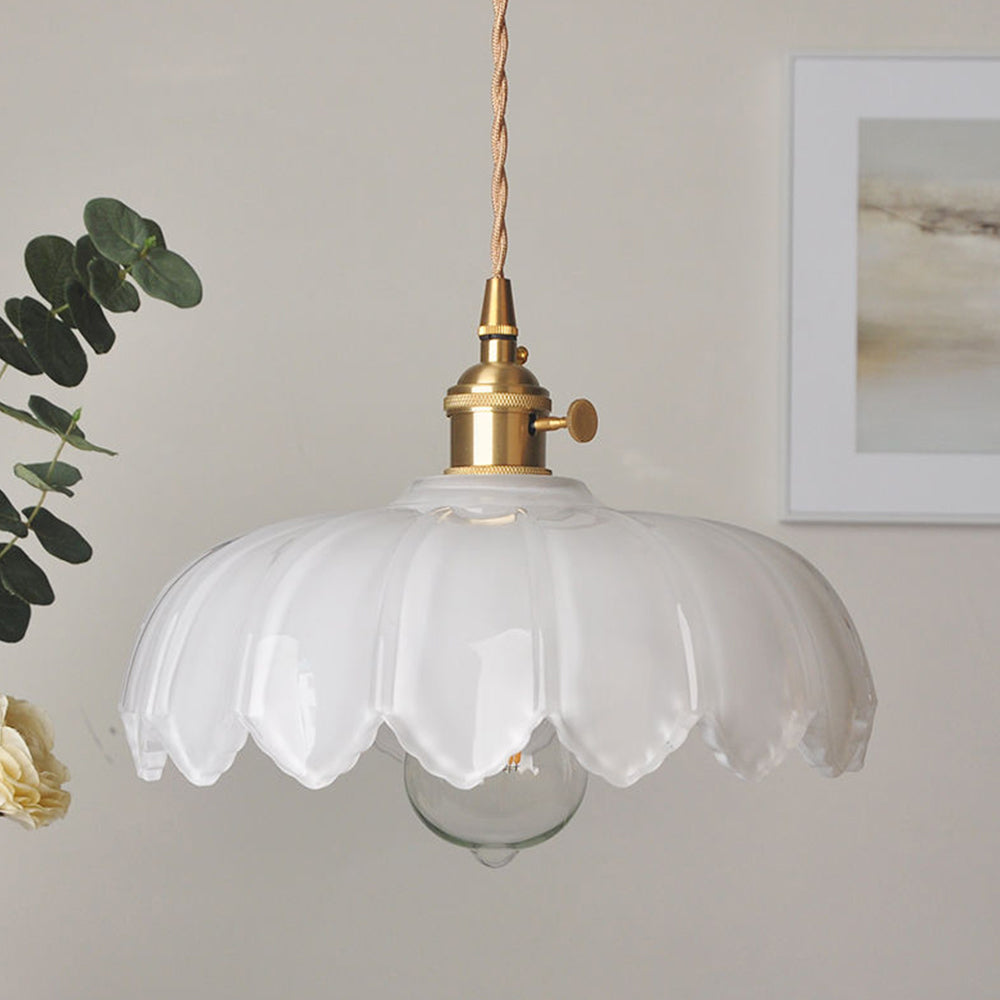 Flower Pendant Lamp – Coloured Glass Hanging Light