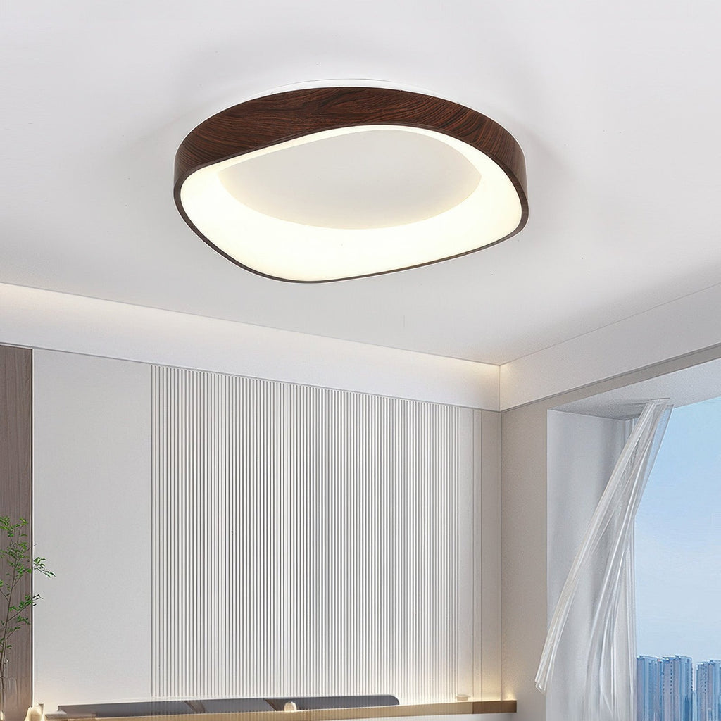 Wood Grain Ceiling Light – Nordic Flush Mount