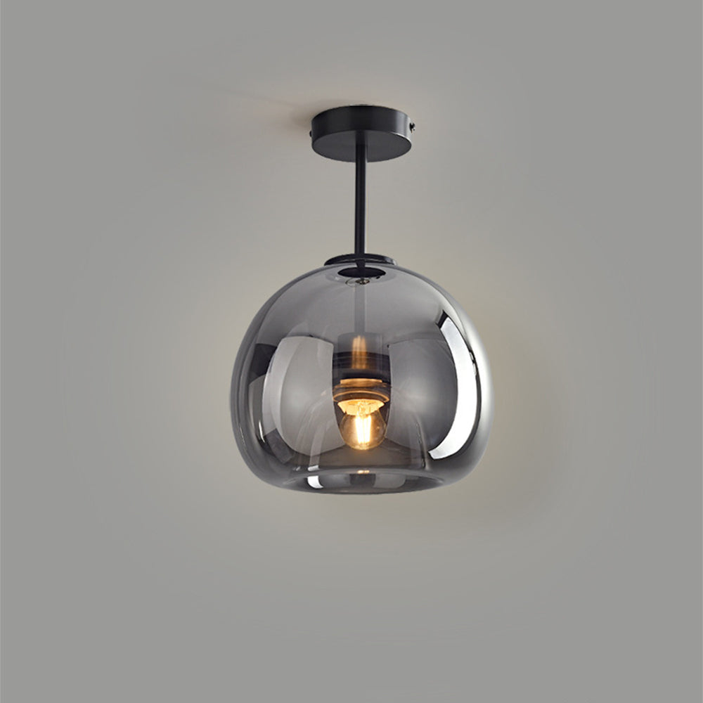 Bubble Glass Ceiling Light – Retro Amber Pendant