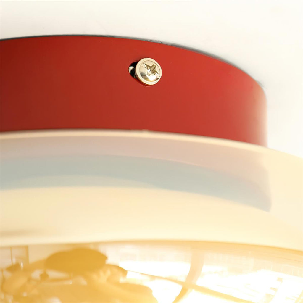 Glass Ceiling Light – Retro Flush Mount LED Fixture