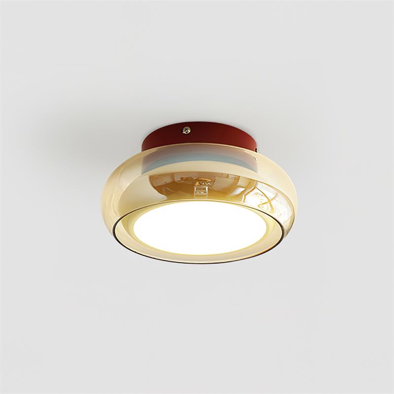 Glass Ceiling Light – Retro Flush Mount LED Fixture