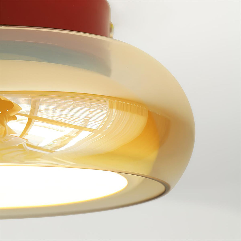 Glass Ceiling Light – Retro Flush Mount LED Fixture