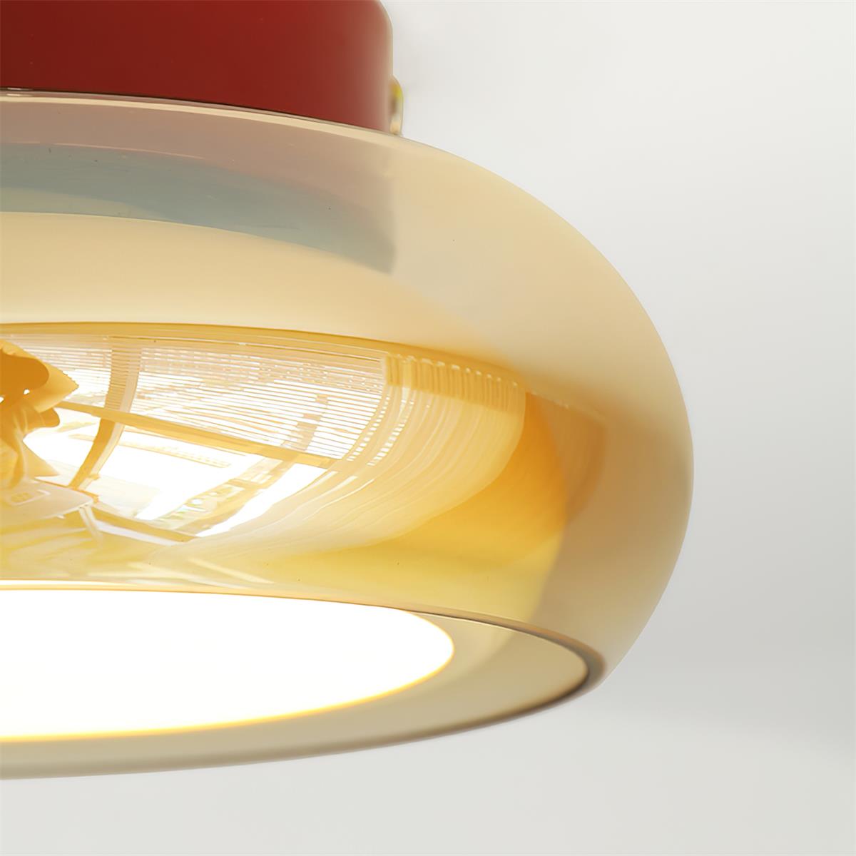 Glass Ceiling Light – Retro Flush Mount LED Fixture
