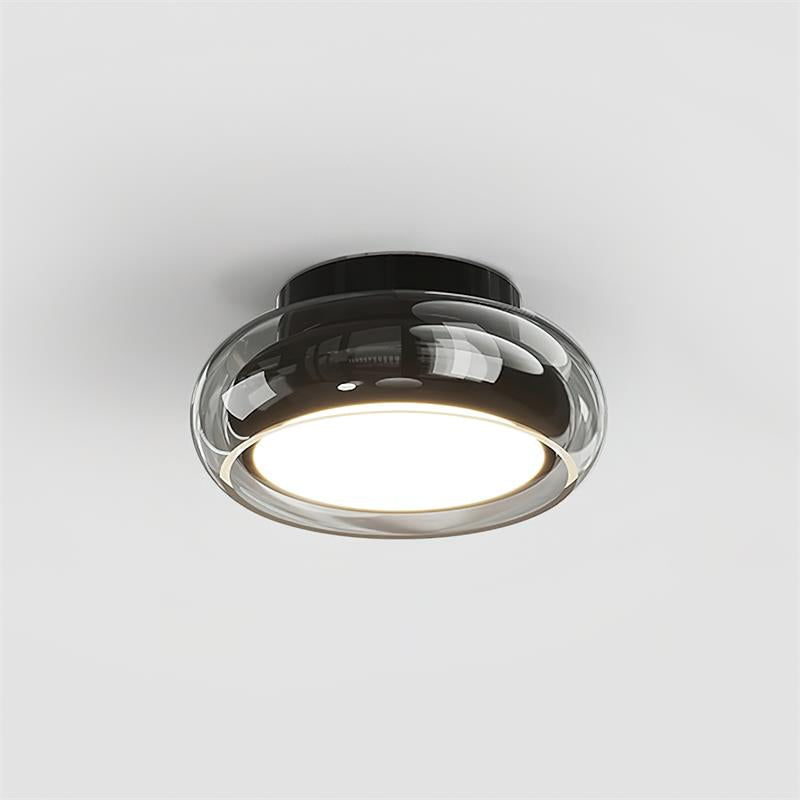 Glass Ceiling Light – Retro Flush Mount LED Fixture