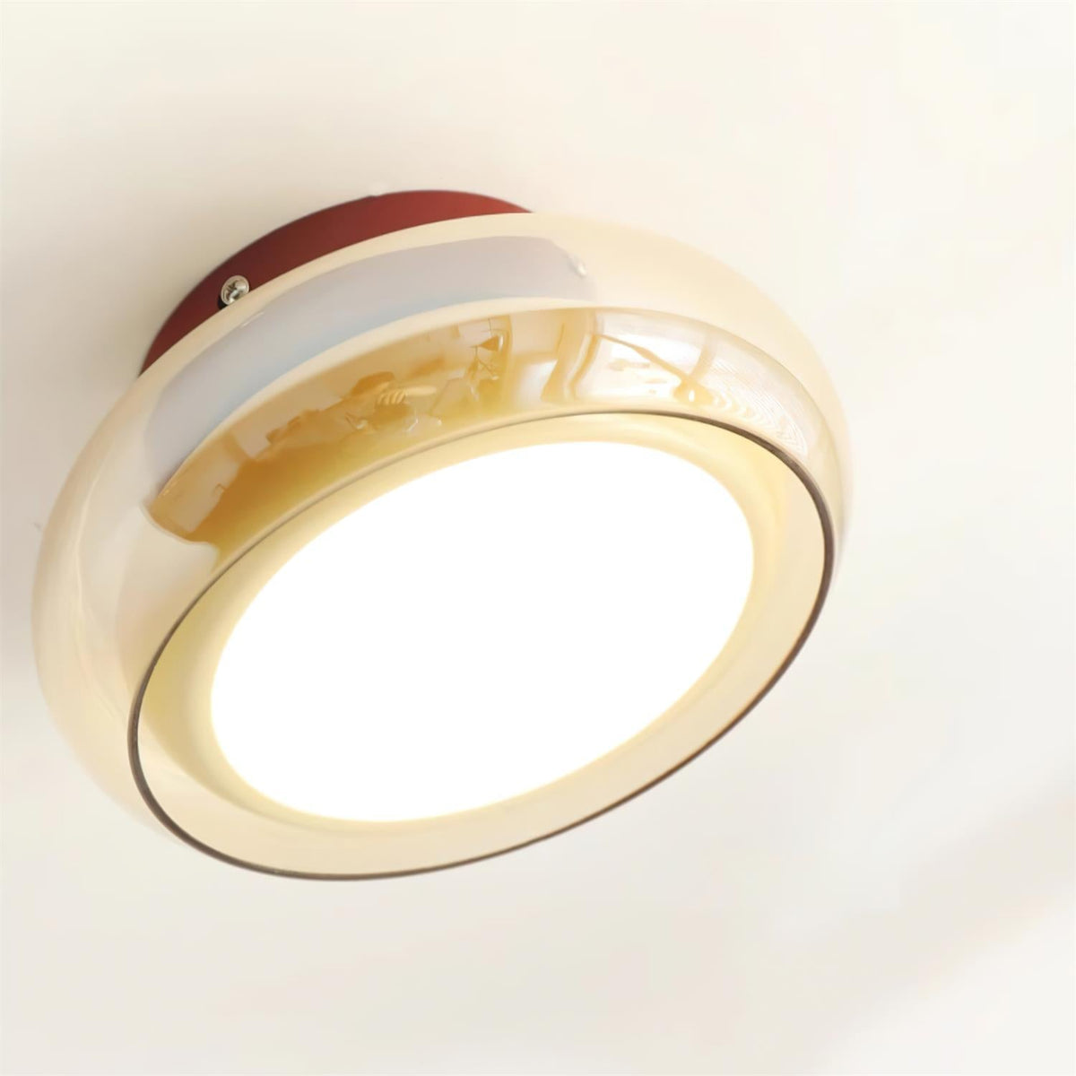 Glass Ceiling Light – Retro Flush Mount LED Fixture