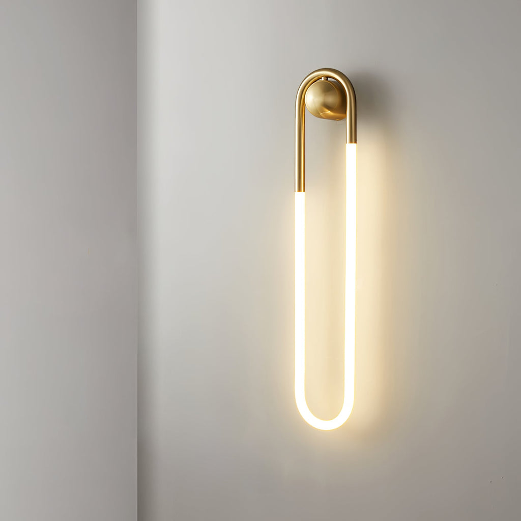 LED Wall Light – Brass & Black Minimalist Sconce