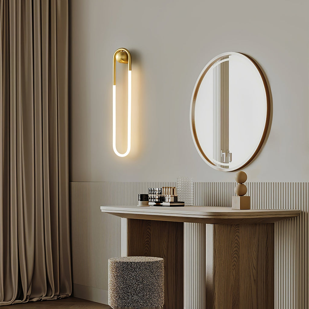 LED Wall Light – Brass & Black Minimalist Sconce
