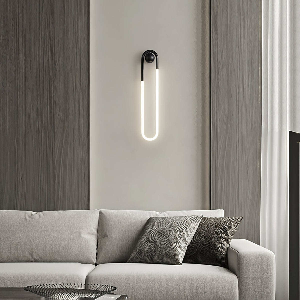 LED Wall Light – Brass & Black Minimalist Sconce
