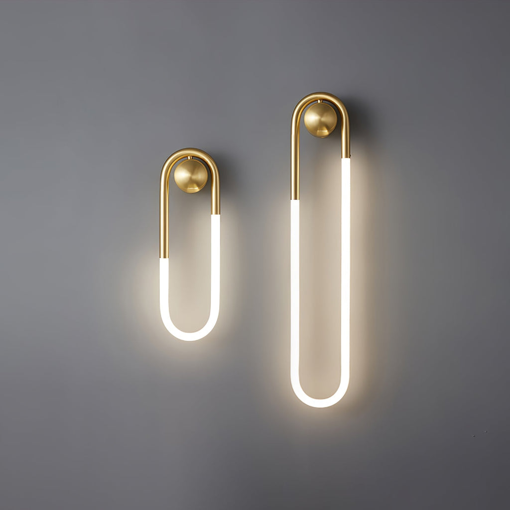 LED Wall Light – Brass & Black Minimalist Sconce