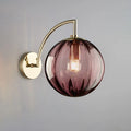Glass Ball Wall Lamp – Brass & Tinted Glass Sconce