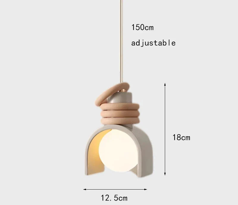 Wabi-Sabi Pendant Light – Japanese Resin Hanging Lamp