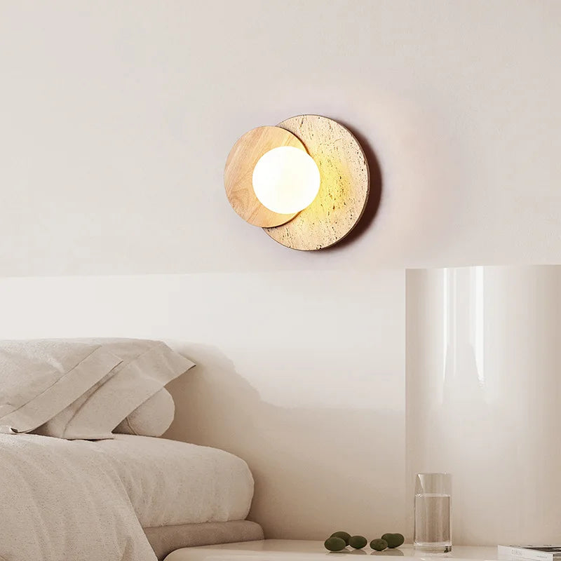 Stone Wall Lamp – Wabi-Sabi Textured Sconce