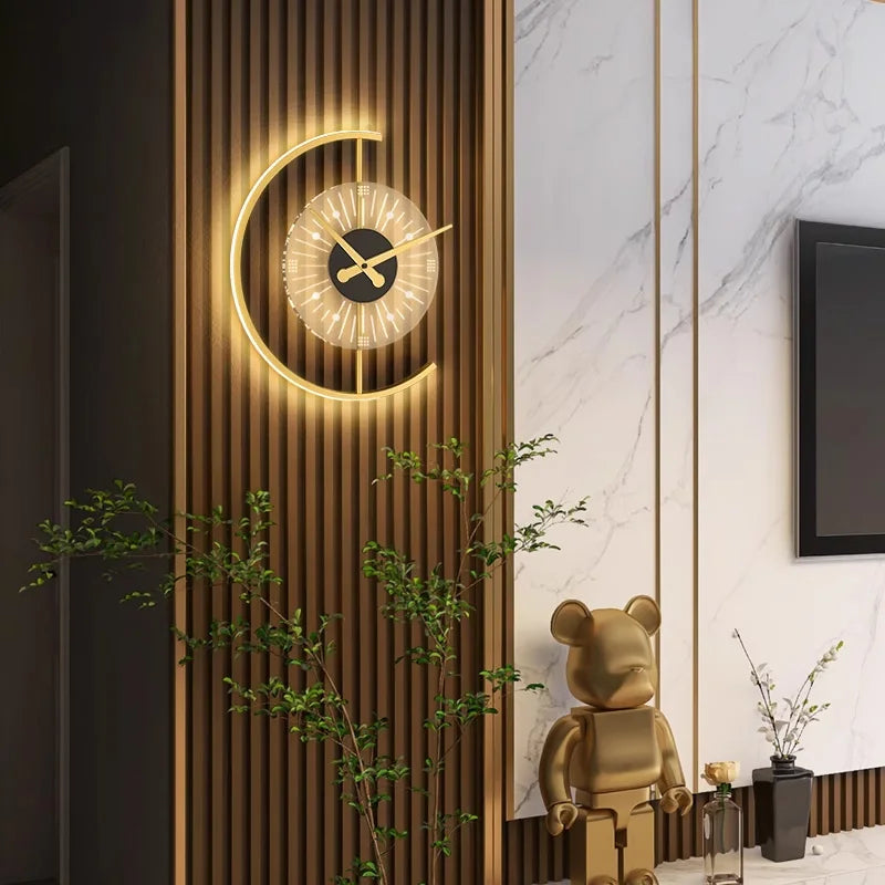 Wall Clock Lamp – Post-Modern LED Sconce