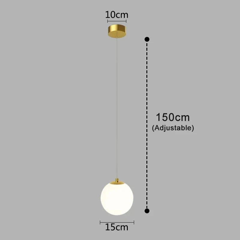Glass Globe Pendant Light – Nordic Hanging Lamp