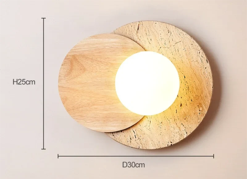 Stone Wall Lamp – Wabi-Sabi Textured Sconce