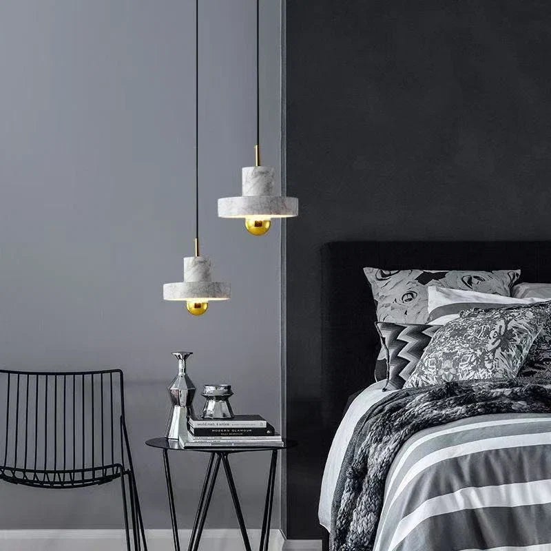 Marble Pendant Lamp – Natural Stone Hanging Light