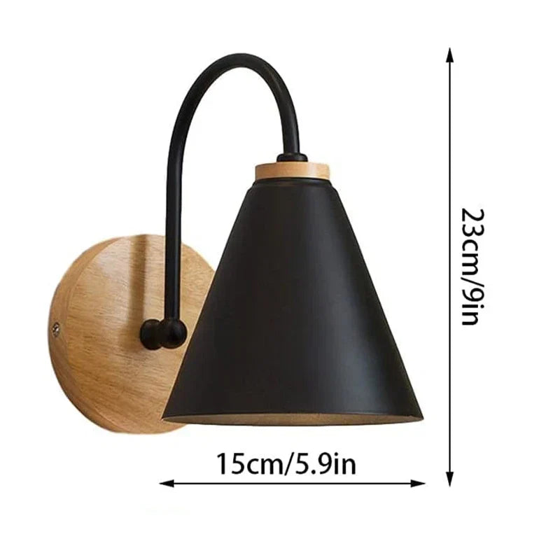 Beam Wall Light – Scandinavian Wood & Iron Sconce