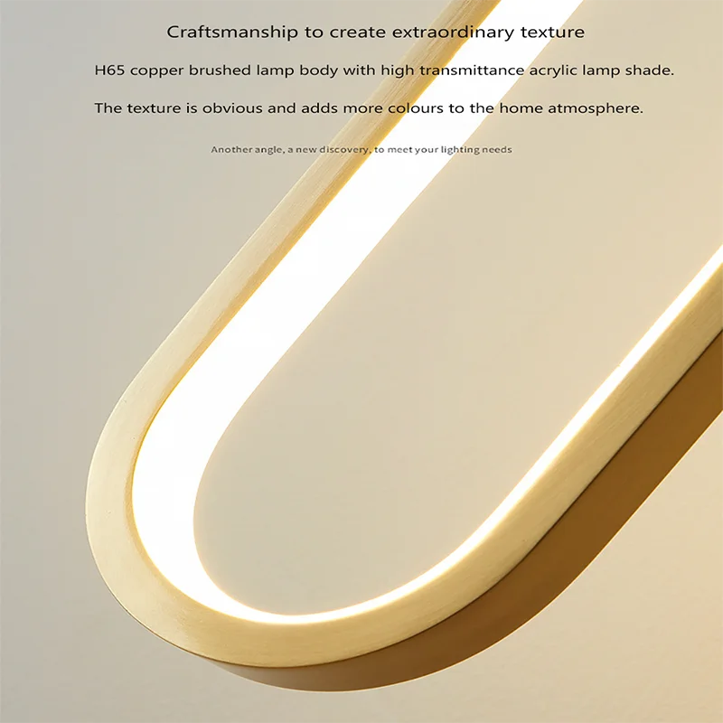 LED Pendant Light – Gold & Black Minimalist Hanging Lamp