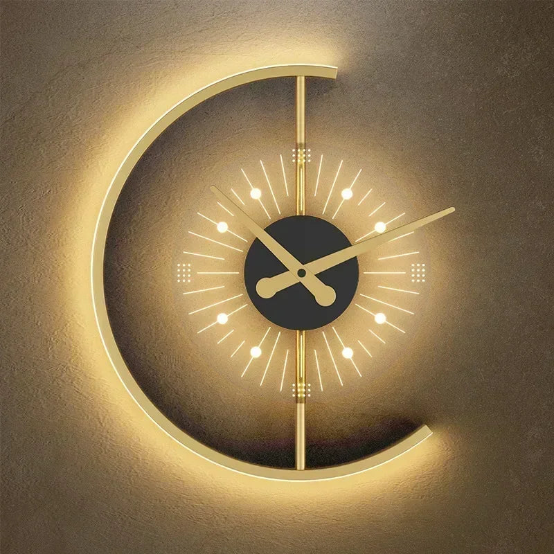 Wall Clock Lamp – Post-Modern LED Sconce