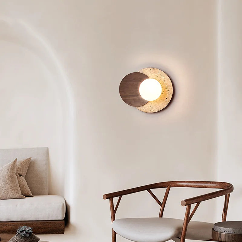 Stone Wall Lamp – Wabi-Sabi Textured Sconce