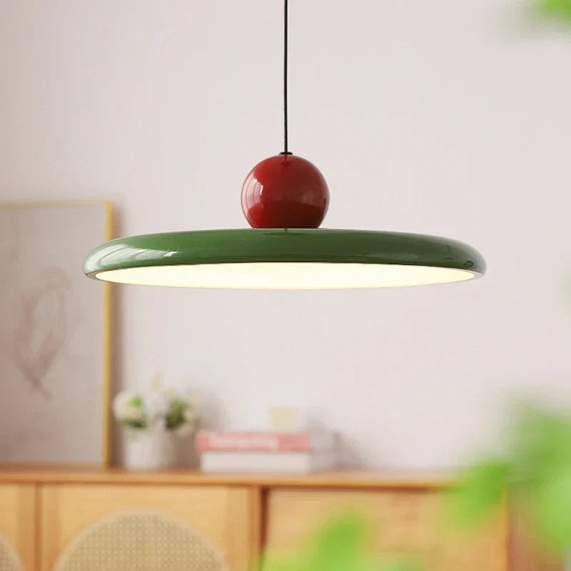 Saucer Pendant Light – Cream Nordic LED Ceiling Lamp
