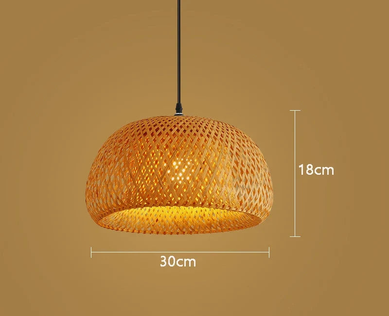 Bamboo Pendant Lamp – Handwoven Rattan Fixture