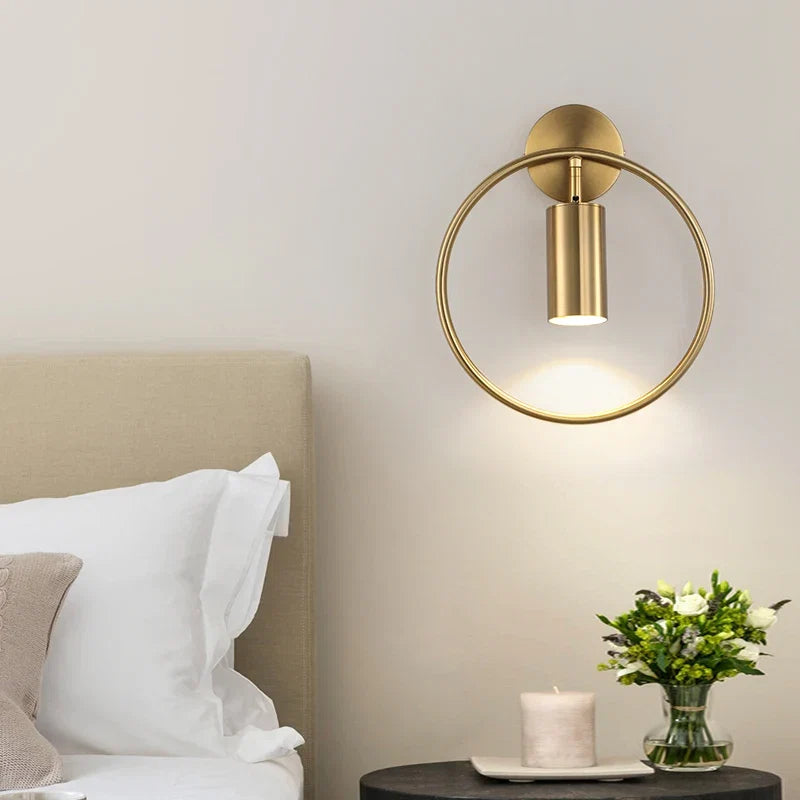 Halo Wall Light – Gold Ring Nordic Sconce