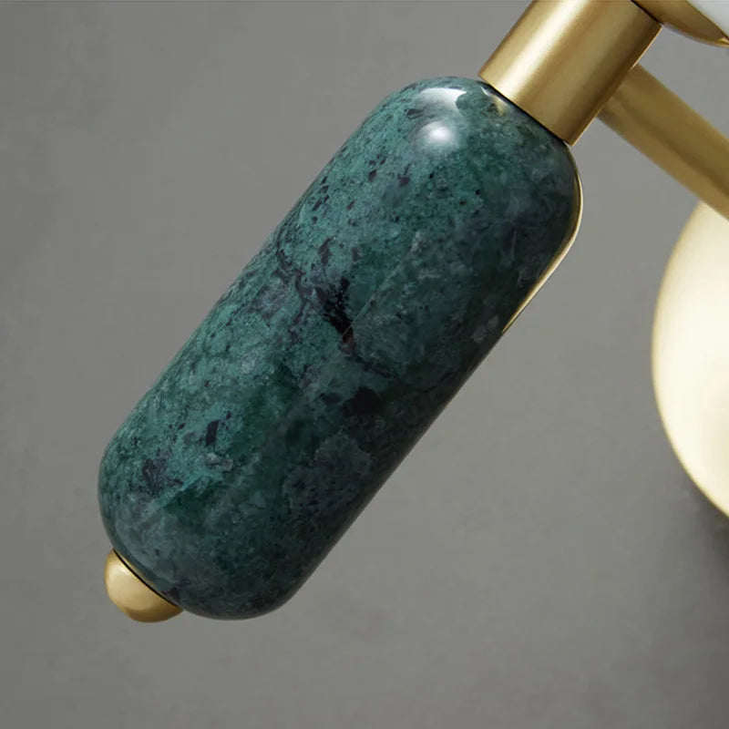 Marble & Glass Wall Lamp – Gold Finish Sconce