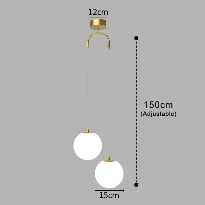 Glass Globe Pendant Light – Nordic Hanging Lamp