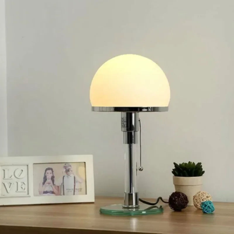 Bauhaus Table Lamp – Designer Glass Bedside Light