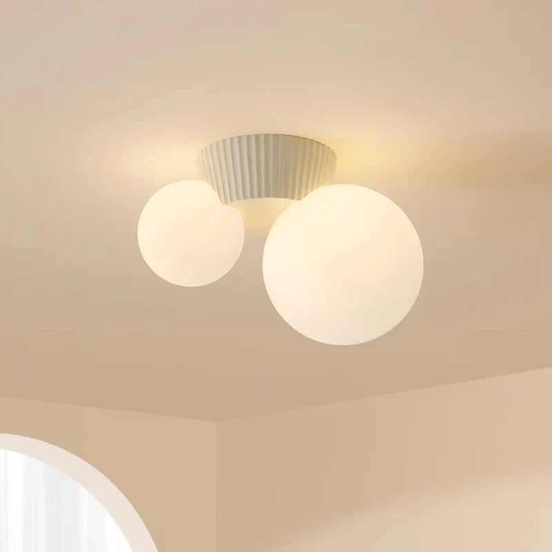 Double Globe Ceiling Light – French Modern Fixture