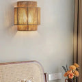 Rattan Wall Lamp – Handwoven Bedside Sconce