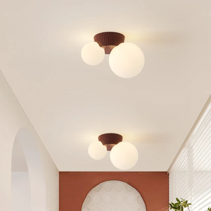 Double Globe Ceiling Light – French Modern Fixture