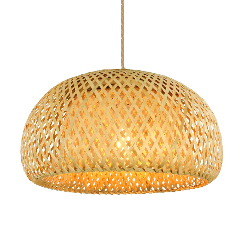 Bamboo Pendant Lamp – Handwoven Rattan Fixture