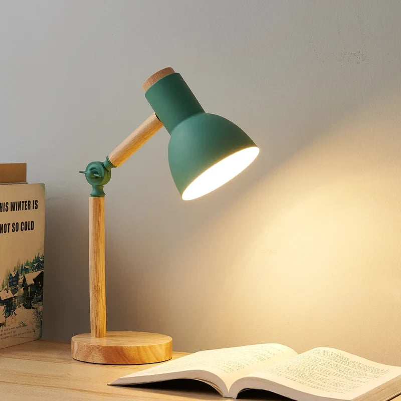 Wooden Desk Lamp – Adjustable Table Light
