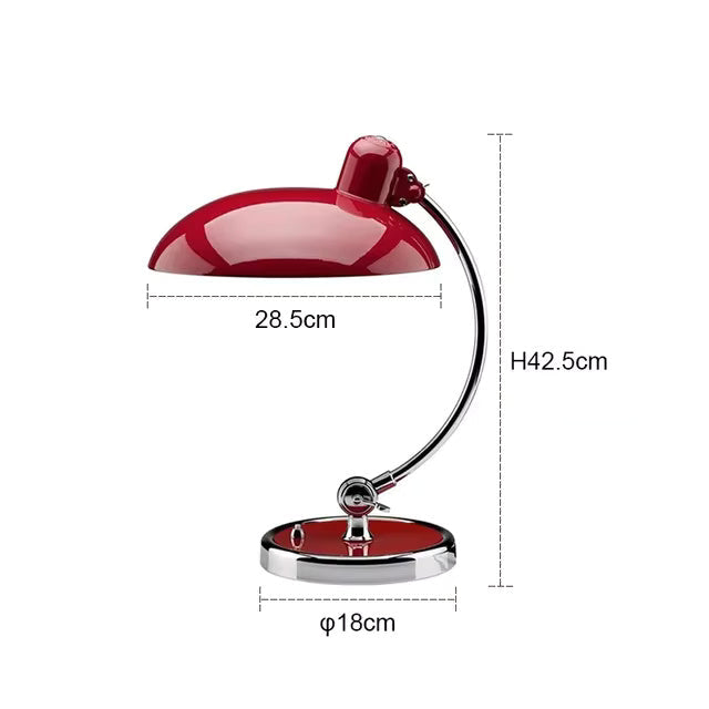 Curved Metal Table Lamp – Bauhaus Bedside Light