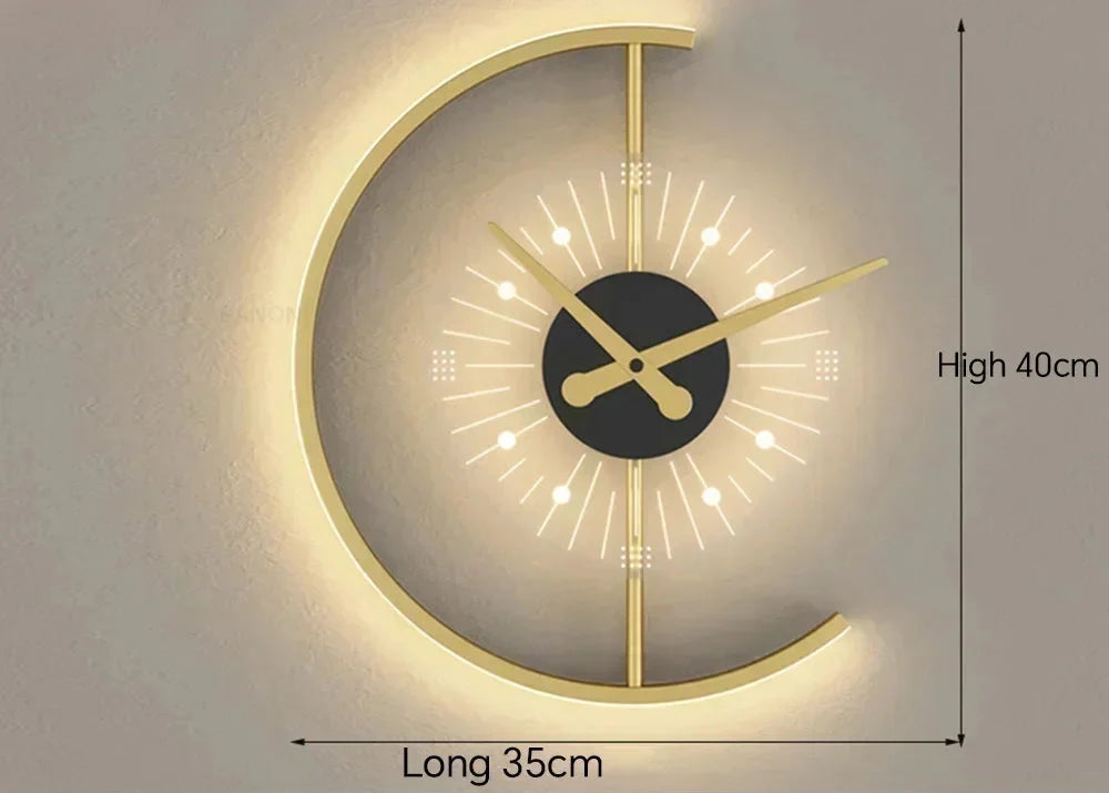 Wall Clock Lamp – Post-Modern LED Sconce
