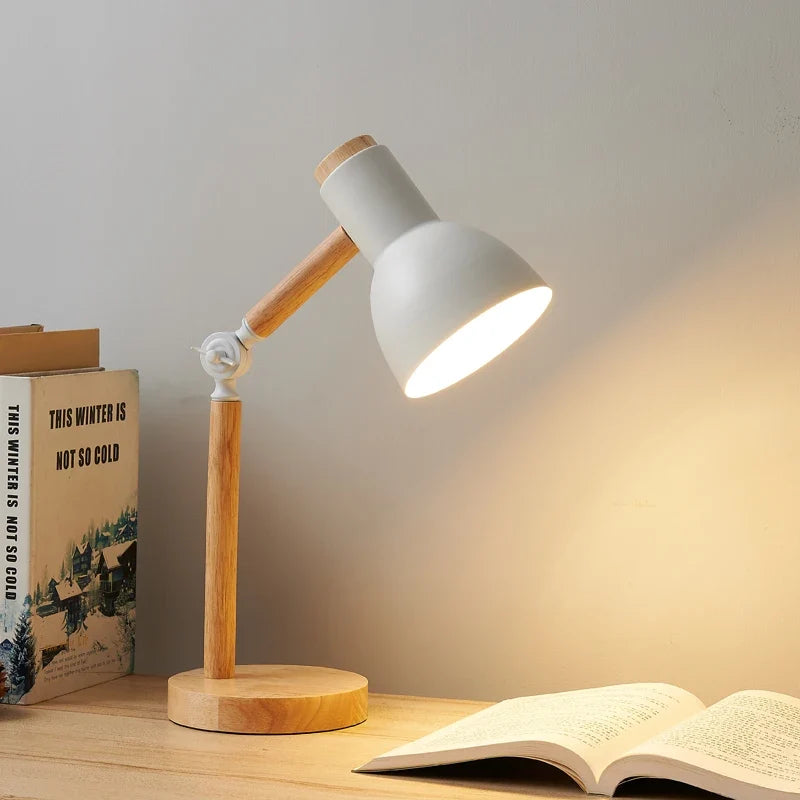 Wooden Desk Lamp – Adjustable Table Light
