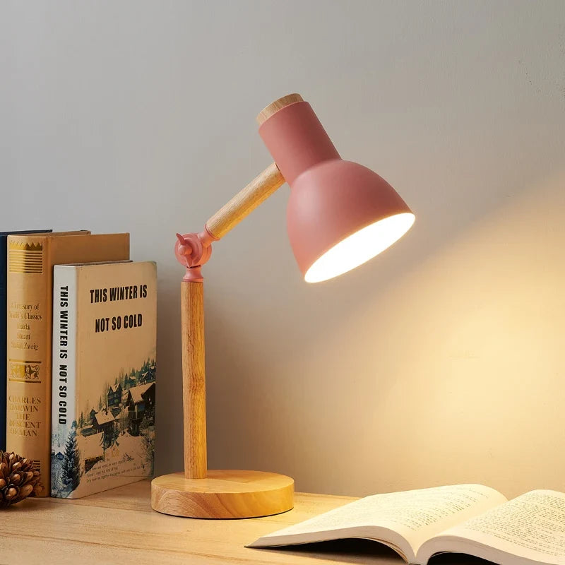 Wooden Desk Lamp – Adjustable Table Light