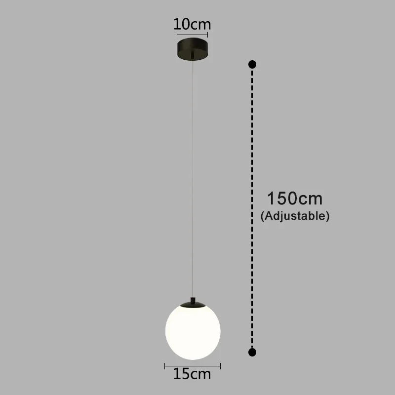Glass Globe Pendant Light – Nordic Hanging Lamp