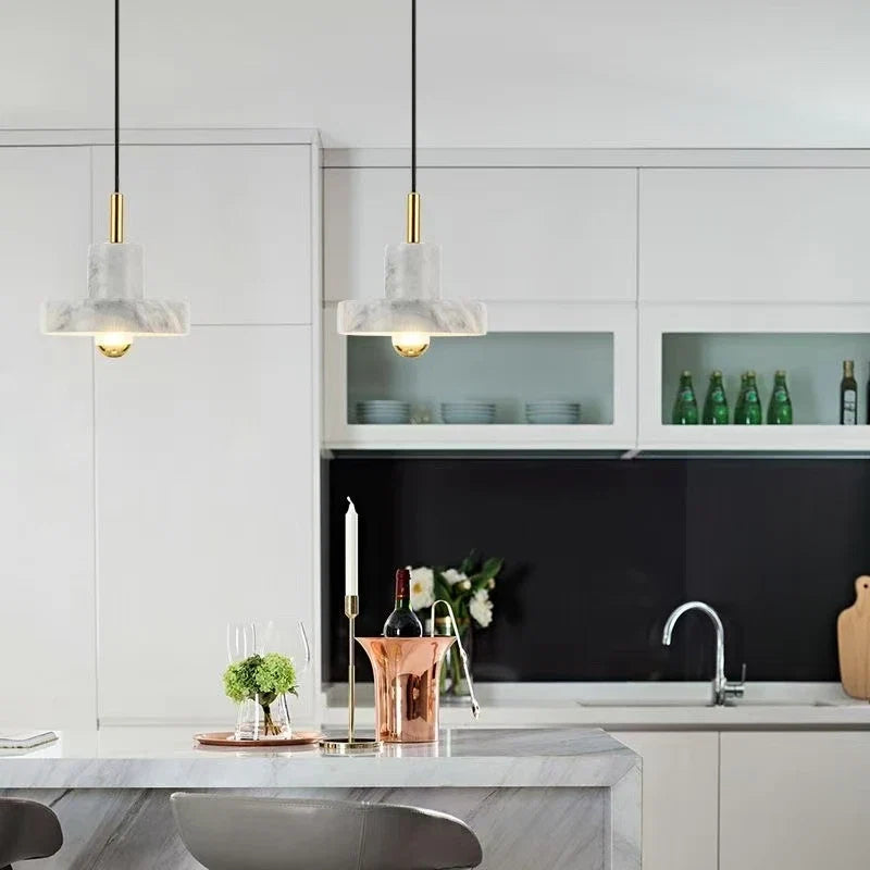 Marble Pendant Lamp – Natural Stone Hanging Light