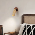 Travertine Wall Lamp – Wabi-Sabi Stone & Wood Sconce