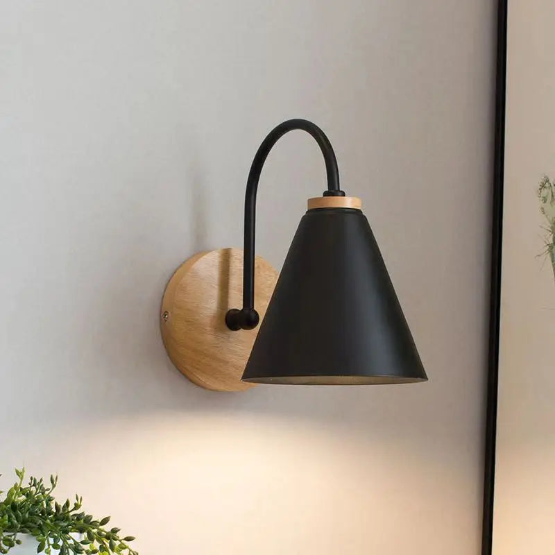 Beam Wall Light – Scandinavian Wood & Iron Sconce