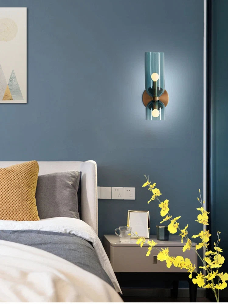 Glass Wall Lamp – Smoked Tube Sconce