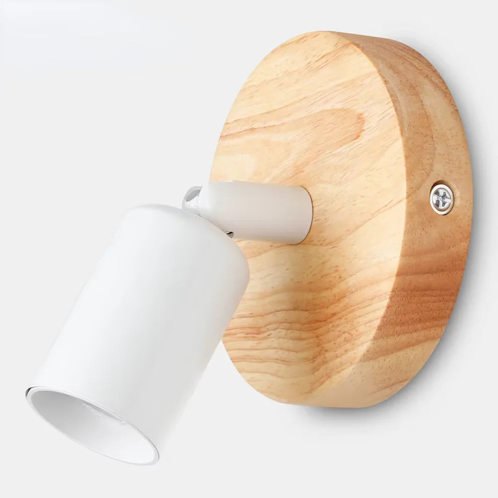Retro Wall Lamp – Adjustable Wood & Metal Sconce