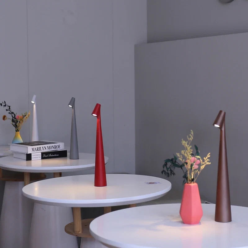 LED Table Lamp – Rechargeable Touch Dimmable Bedside Light