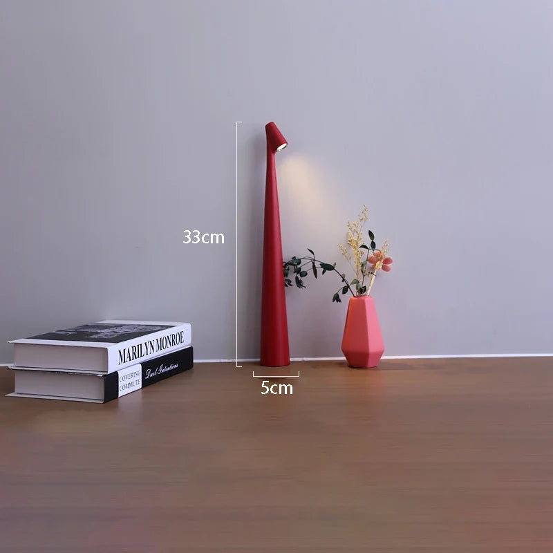 LED Table Lamp – Rechargeable Touch Dimmable Bedside Light