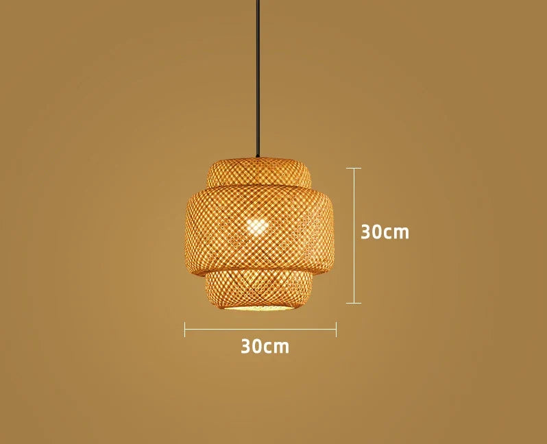 Bamboo Pendant Lamp – Handwoven Rattan Fixture